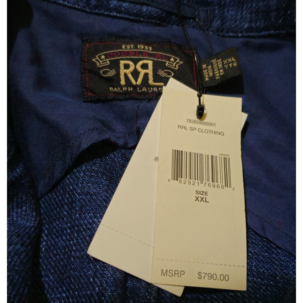 Ralph Lauren RRL Indigo 100% Linen Men's Sportcoat Jacket Blazer New $790 - Picture 3 of 9